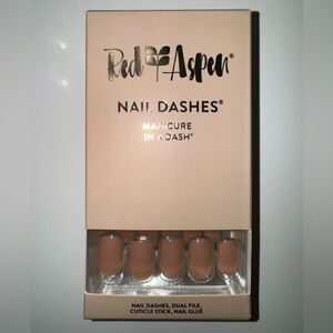 Red Aspen Nude Pink Nail Dashes - Manicure In A Dash